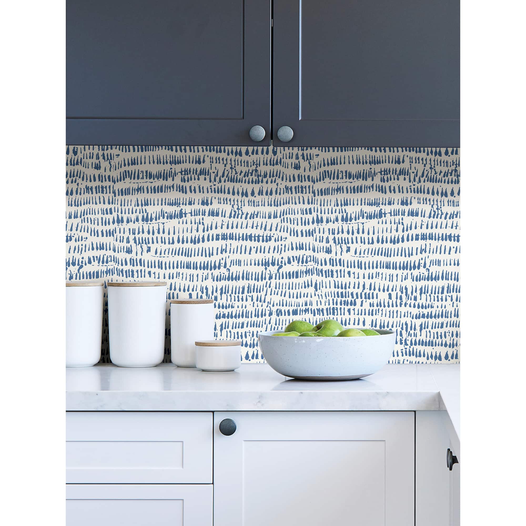 NuWallpaper Blue Kylver Peel & Stick Wallpaper